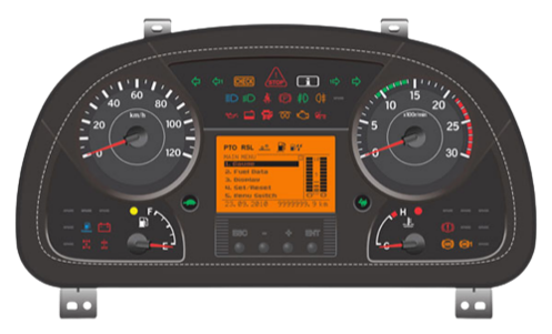 Digital instrument cluster for car