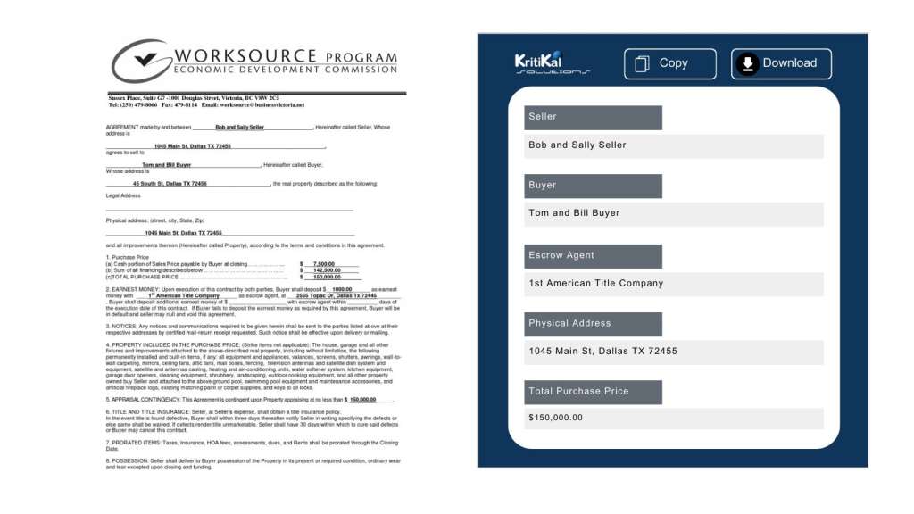Contract Document Management using IDP solution