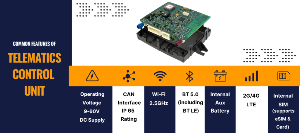 Some common features of a telematic control module